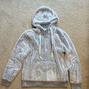 Senita Sherpa quarter zip hoodie
